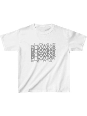 Unisex Çocuk Baskılı T-Shirt - Beyaz