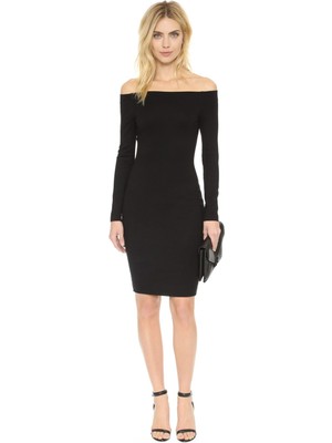 Sb Shopping Terry Pau TP101298 Uzun Kollu Straplez Elbise