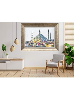 Giyense Gümüş Çerçeveli Dekoratif Tablo NUM1654