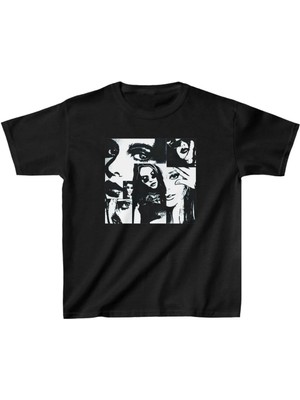 Tarz Yeri Unisex Çocuk Baskılı T-Shirt - Siyah