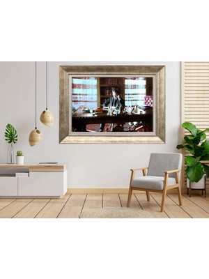Giyense Gümüş Çerçeveli Dekoratif Tablo NUM1078