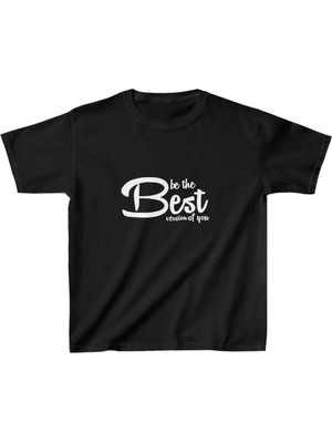 Unisex Çocuk Baskılı T-Shirt - Siyah