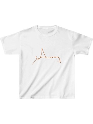 Unisex Çocuk Baskılı T-Shirt - Beyaz