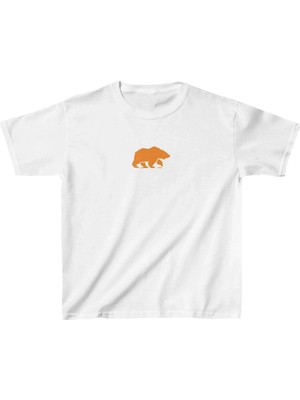 Tarz Yeri Unisex Çocuk Baskılı T-Shirt - Beyaz