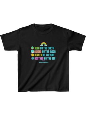 Tarz Yeri Unisex Çocuk Baskılı T-Shirt - Siyah