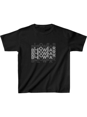 Tarz Yeri Unisex Çocuk Baskılı T-Shirt - Siyah