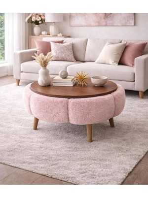 Gladsome Welsoft Papatya Orta Sehpa Pembe Puf