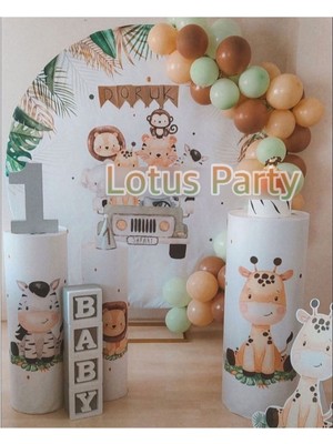 Feyza Design 30 Adet Safari Temalı Balon Seti - Renkli ve Eğlenceli