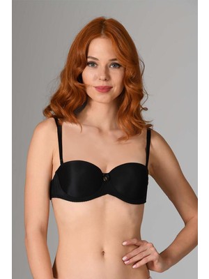 Nbb Premium Kadın Mikro Dolgulu Kaplı Destekli Balenli Straplez Kutulu Tekli Sütyen