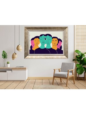 Giyense Gümüş Çerçeveli Dekoratif Tablo NUM2554