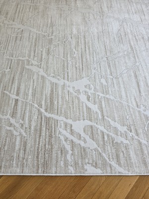 Badelya Home London 002 Krem Bej Bambu Akrilik Yumuşak Modern Özel Kesim Salon Koridor Halısı