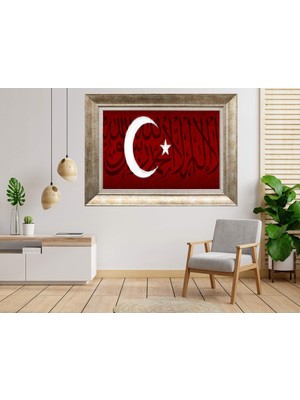 Giyense Gümüş Çerçeveli Dekoratif Tablo NUM567