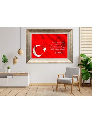 Giyense Gümüş Çerçeveli Dekoratif Tablo NUM1122