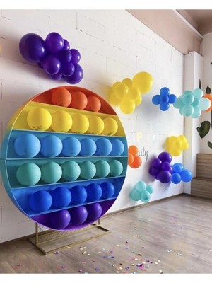 Feyza Design 28 Adet Balon Renkli Popit Doğum Konsept 2025 Model