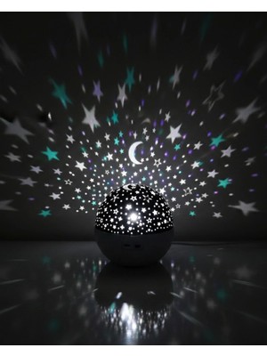 Marsilyan Zaman Ayarlı Fişli Yıldız Projektör Ortam Lambası