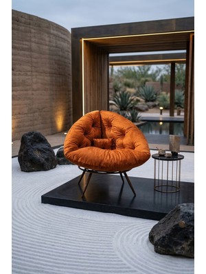 AVYNA Lunara™ Premium Tekli Koltuk Berjer | Konforlu Tv Koltuğu ve Dinlenme Koltuğu - Turuncu