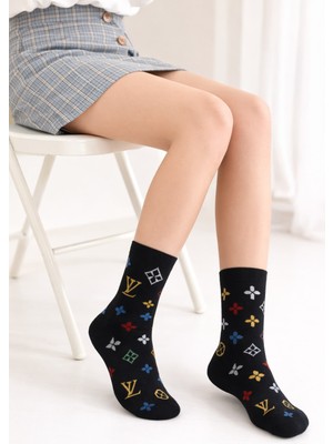 Gigi Giyim Kendinden Desenli Kadın Soket Çorap