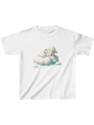 Tarz Yeri Unisex Çocuk Baskılı T-Shirt - Beyaz