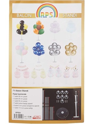 Feyza Design 7'li Ayaklı Balon Standı - Parti ve Hobi Malzemeleri