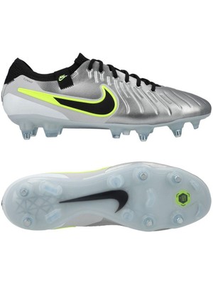 Nike Nıke Tıempo Legend 10 Elıte Sg-Pro Antı-Clog Mad Voltage - Metallıc Sılver/black/volt