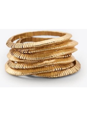 Çoklu Lastkli Bilezik - Altın