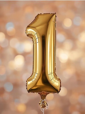Feyza Design 40 Inç Altın Rakam Folyo Balon – Partiler ve Dekorasyon
