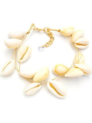 Deniz Kabuğu Bileklik - Beyaz