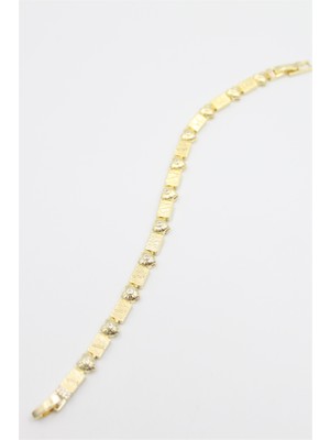 Taşlı Vip Bileklik - Altın