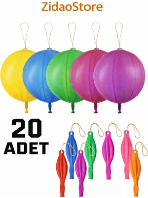 Feyza Design Yüksek Enerjili Çok Renkli Zıpzıp Balon Seti