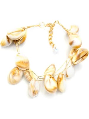 Deniz Kabuğu Bileklik - Kahverengi