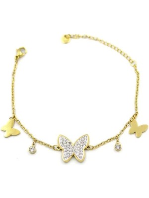 Kelebek Bileklik - Altın