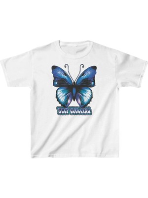 Unisex Çocuk Baskılı T-Shirt - Beyaz