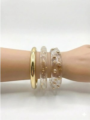 3'lü Set Bilezik - Şeffaf