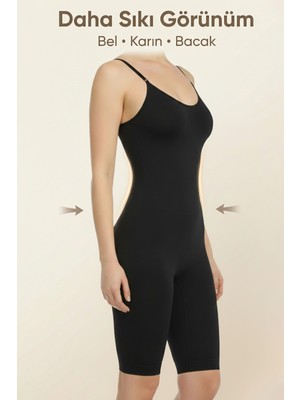 Elilom Tam Boy Korse, Tüm Vücut Göğüs, Basen, Göbek ve Baldır Toparlayıcı ve Sıkılaştırıcı Inceltici Boydan