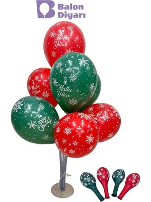 Feyza Design Yılbaşı Balon ve Standı Seti - Eğlence ve Parti Malzemeleri