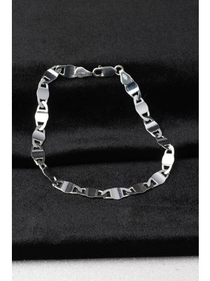 By Barun Zincir Bileklik Model Kalın 925 Ayar Gümüş Bileklik