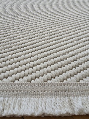 Elvey Home Lara 02 Krem Sisal Iskandinav Bohem Extra Yumuşak Özel Kesim Kolay Temizlenen Salon Koridor Mutfak Halısı