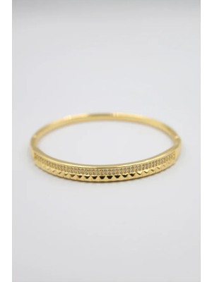 Taşlı Vip Bilezik - Altın