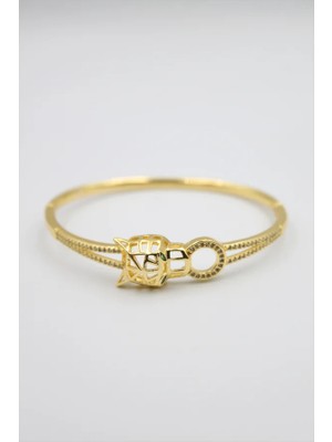 Taşlı Vip Bilezik - Altın