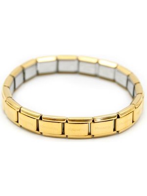 Lastikli Çelik Bilezik - Altın