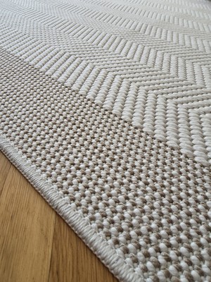 Elvey Home Lara 01 Krem Bej Sisal Iskandinav Extra Yumuşak Özel Kesim Kolay Temizlenen Salon Koridor Mutfak Halısı