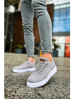 Roof Atelier Erkek Antrasit Triko Desenli Spor Ayakkabı - 413 - Tbt Crew