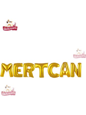 Feyza Design 7 Harfli Kişiye Özel Isim Folyo Balonu Doğum Günü Seti