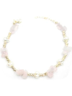 Dorika Taş Halhal - Pembe