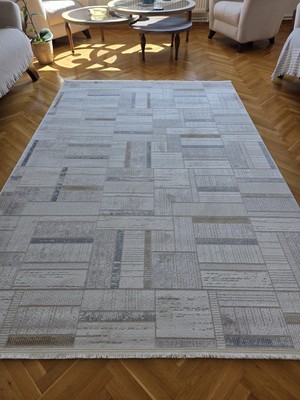 Elvey Home London Krem Multi Bambu Akrilik Yumuşak Modern Özel Kesim Salon Koridor Oturma Odası Halısı