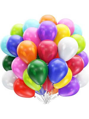 Feyza Design 12'' Çok Renkli Metalik Balonlar - 25 Adet
