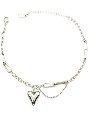 Kalp Halhal - Gümüş