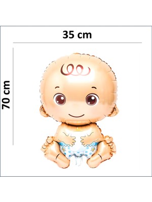 Feyza Design Cinsiyet Belirleme ve Yeni Doğum Konsept Folyo Balon - Mavi