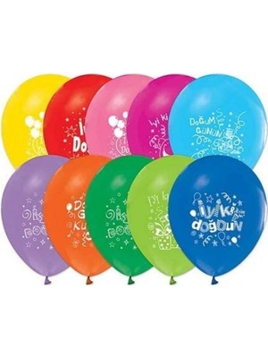 Feyza Design Yıki Doğdun Çok Renkli Balon 30 Adet - Parti Malzemeleri