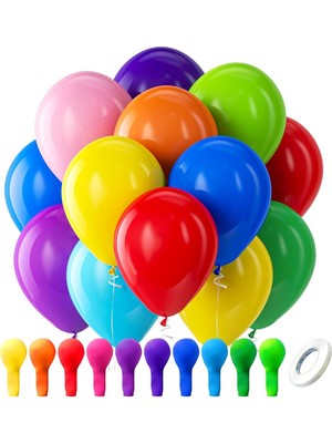 Feyza Design Karışık 100 Adet Renkli Balon - Hobi ve Parti Malzemeleri